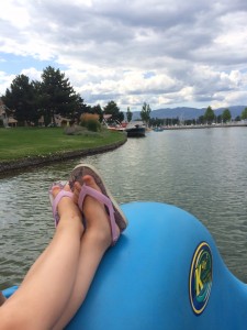 Peddle boating in Kelowna