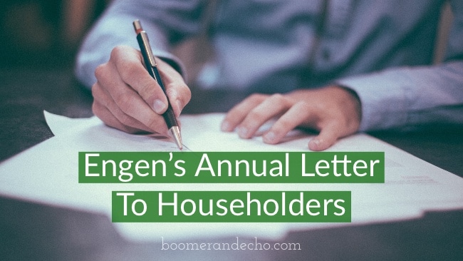 Engen's Annual Letter To Householders