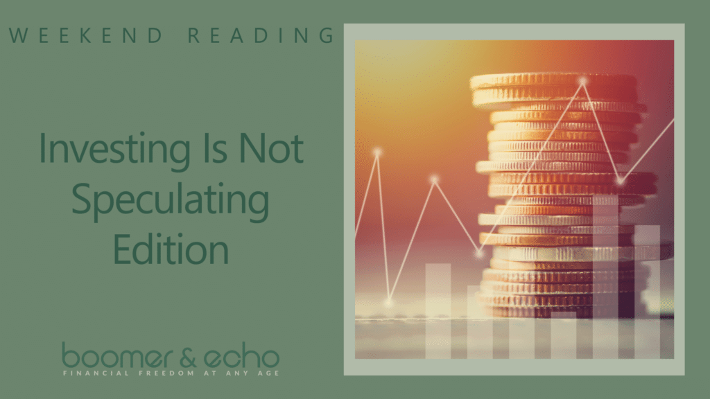 Investing is not speculating